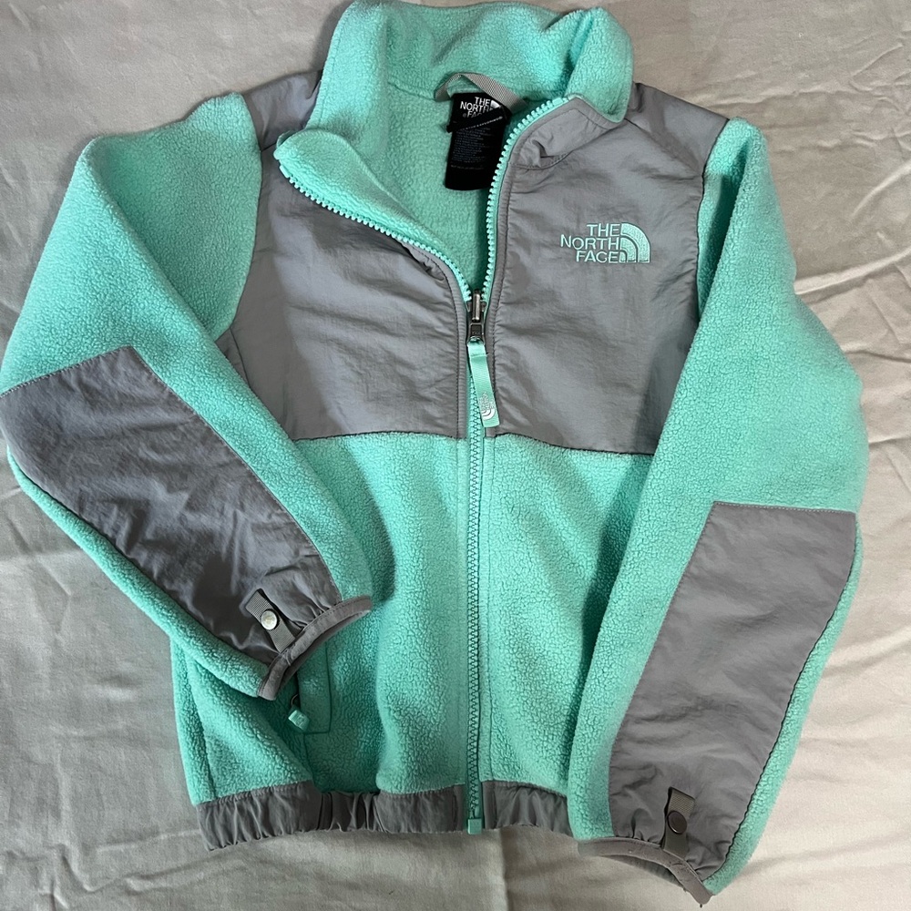 Girls North Face jacket, Teal/Grey. XXS (5)